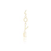 OOZOO Jewellery - Goudkleurige oorbel met L-O-V-E - SE-3034