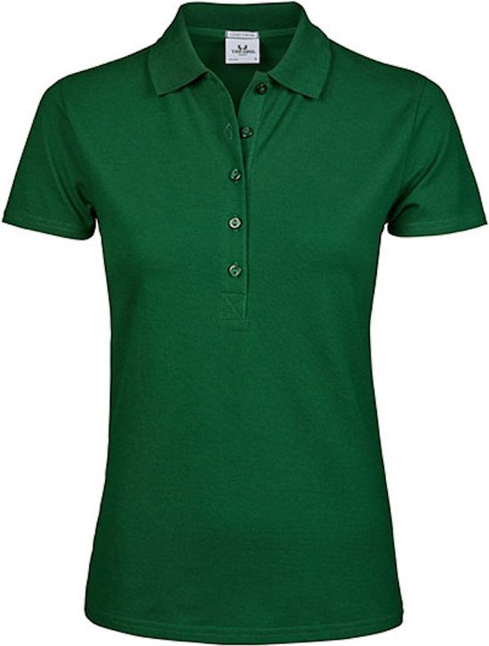 Women´s Luxury Stretch Polo met korte mouwen Forest Green - S