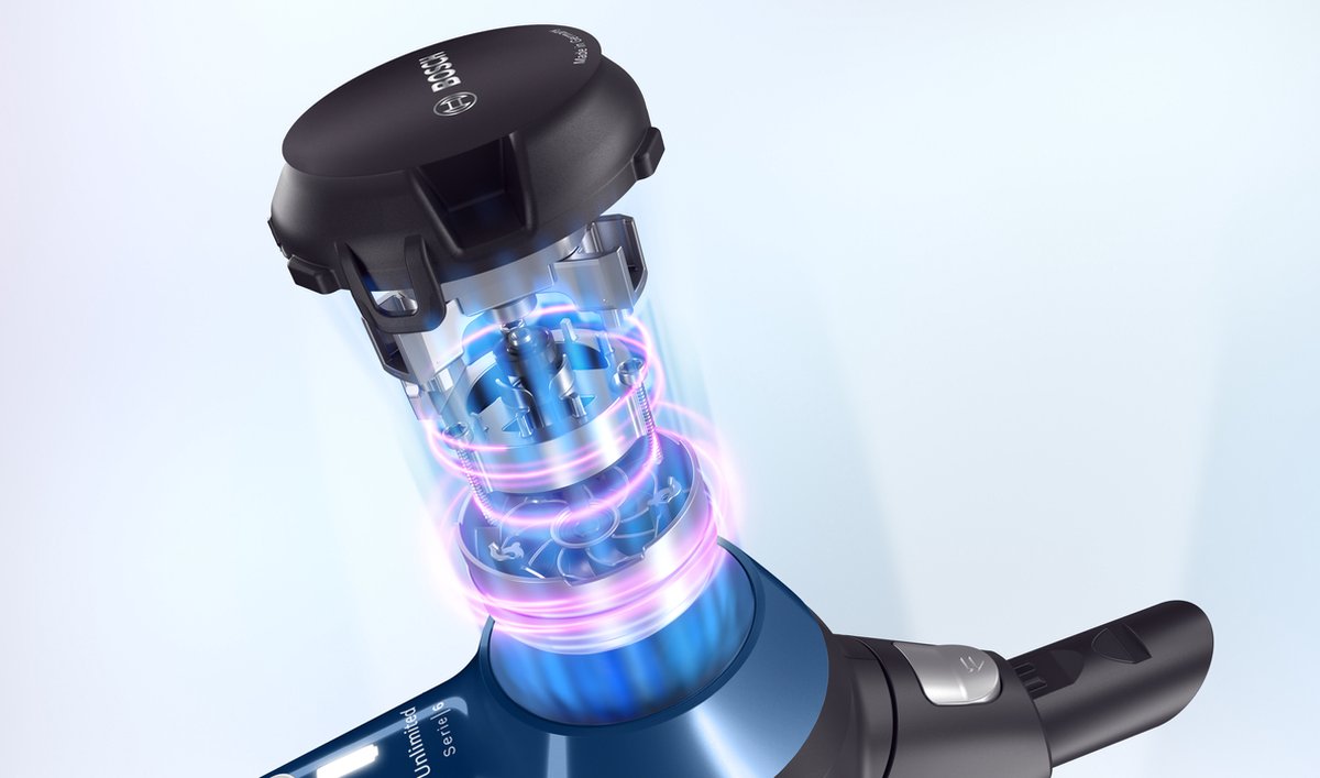 Bosch Unlimited 6 - Snoerloze Steelstofzuiger – Draadloos en zonder zak – Vacuum Cleaner – BBS611MAT – Blauw – foto 4