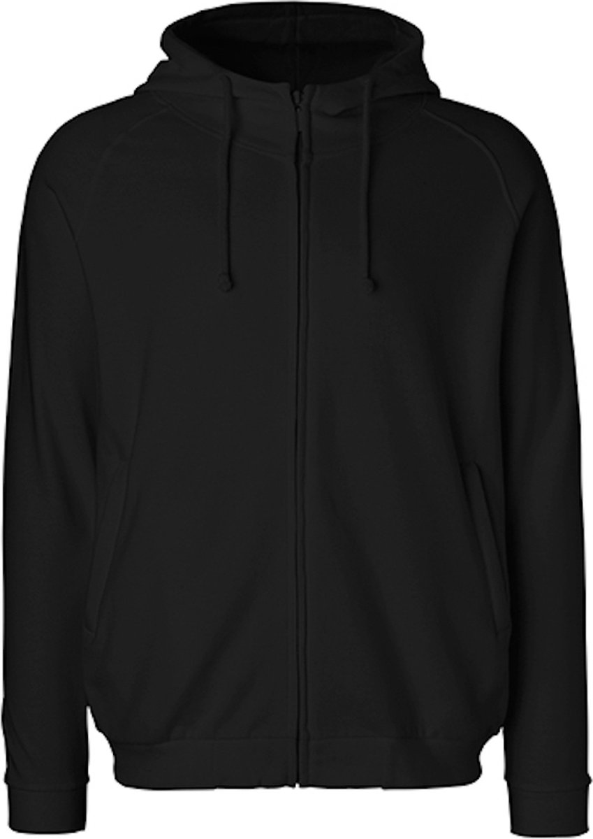 Unisex Hoodie met capuchon en rits XXL Zwart