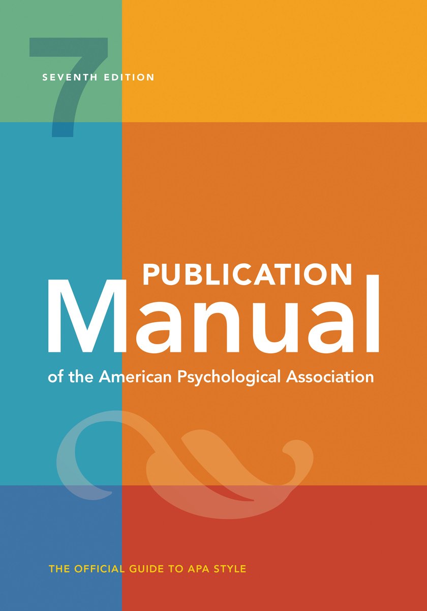 Omslag van Publication Manual (OFFICIAL) 7th Edition of the American Psychological Association
