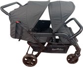 Familidoo Lidoo City BB H4E Buggy 4 zits Geschikt voor 2 newborn baby's Full Black