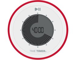 Time Timer® Original Twist kleur Red - Visuele Countdown Timer - Red - Tijdklok - Tijdmanagement Tool - School, Thuis, Kantoor - Optioneel Alarm - Geen Luid Getik