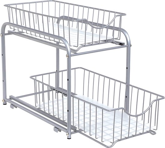Rangement Transparent Sans Bpa Organisateur 2 Niveaux Avec Tiroirs - Pour Salle De Bain, Cuisine Ou Bureau - Cadre Acier Et Plastique Transparent Organizer Sottolavello Cucina Rangement Transparent Sans Bpa Organisateur 2 Niveaux Avec Tiroirs - Pour Salle De Bain, Cuisine Ou Bureau - Cadre Acier Et Plastique Transparent Organizer Sottolavello Cucina