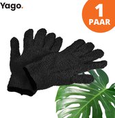 Yago Microvezel Handschoenen om Stof te verwijderen - Zwart | Extra absorberend | Stofvrij | Planten | Auto | Eenvoudig schoonmaken - Zwart | Lampen | Stofmagneet | One size fits all | Duurzaam | Geen krassen