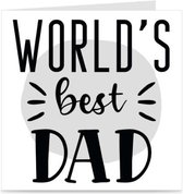 WORLD'S BEST DAD | vaderdag kaart / wenskaart met envelop | vaderdagkaart