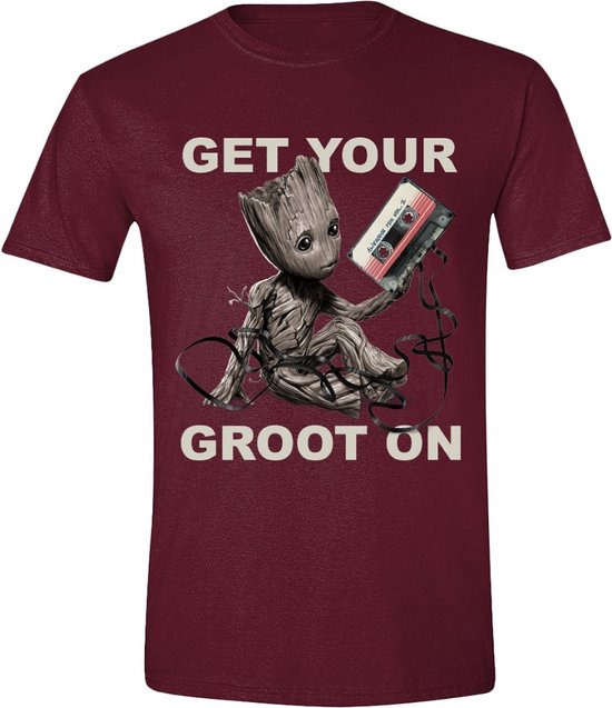Marvel Baby Groot – Guardians of the Galaxy - Get you're Groot on rood Heren T-shirt XL