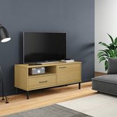 vidaXL-Tv-meubel-met-metalen-poten-OSLO-massief-grenenhout-bruin