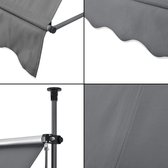 Klemluifel Elisa - Luifel Uitschuifbaar - Grijs - 400x120 cm - Staal en Stof - Waterafstotend - UV Bescherming