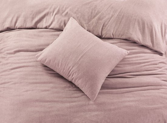 Dekbedovertrek Flanel Roze Brienz - 200x200/220 cm - Super Zacht en Warm van Présence. — afbeelding 4