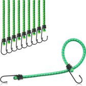 10-delige set rubberen spanners - bagagespanners - expanders met haken - elastische spanbanden voor ladingzekering - spanriem