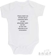 Soft Touch Romper met Tekst "Hoi Papa..." - Zwart/wit - Zwangerschap aankondiging - Zwanger - Pregnancy announcement - Baby aankondiging - In verwachting