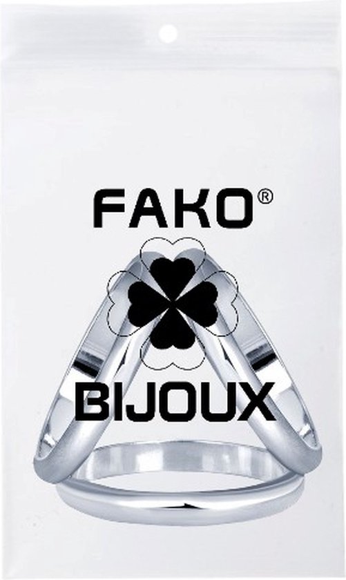Fako Bijoux® - Sjaalklem - Sjaal Klem - Sjaal Ring - Trio Classic - 23x23mm - Zilverkleurig - Fako Bijoux®