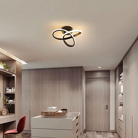 Plafonnier LED moderne - plafonnier pour salon, chambre, hall - Lampe à intensité variable - Plafonnier de Luxe - Lampe moderne