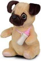 New Born Baby Puppy Hond Hondenknuffel Met Geluid Knuffel Pop Melk Drinken Elektrisch Op Batterijen