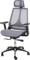 Bureaustoel MCW-A59, bureaustoel, schuiffunctie stof/textiel ISO9001 ~ grijs/grijs