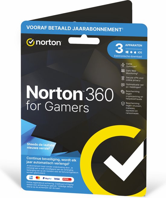 Norton 360 for Gamers 50 Go - 1 utilisateur / 3 appareils - 12 mois