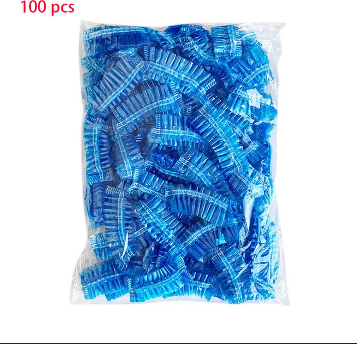 Goedkoopste 100 Wegwerp douchemutsen - Plastic Badmuts - douchemuts - 100 stuks - Blauw