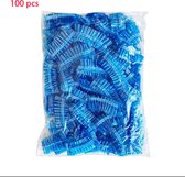 100 Wegwerp douchemutsen - Plastic Badmuts - douchemuts - 100 stuks - Blauw
