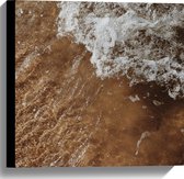 Canvas - Water - Zand - Zee - 40x40 cm Foto op Canvas Schilderij (Wanddecoratie op Canvas)