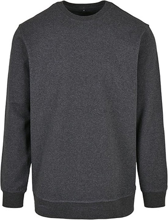 Basic Crewneck Sweater met ronde hals Charcoal - 3XL