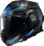 LS2 FF901 Advant X Spectrum Zwart Titanium Blauw Systeemhelm - Maat XL - Helm