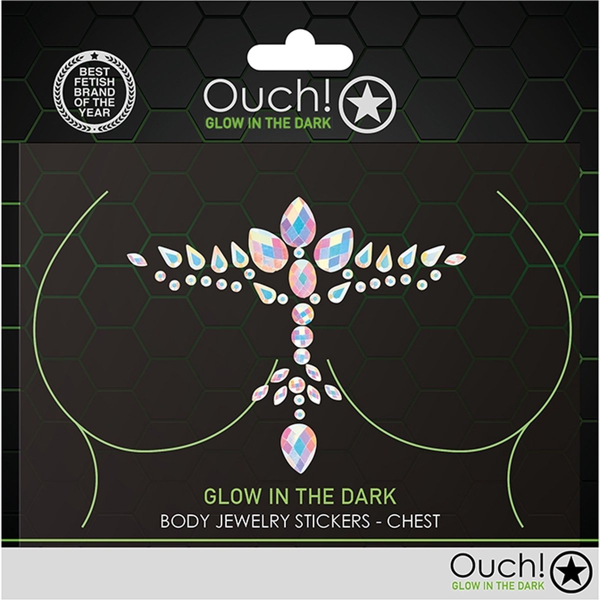 Goedkoopste Body Jewelry Stickers - Chest - Glow in the Dark - Opal