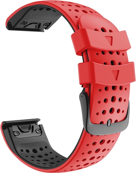 CZKE Siliconen horlogeband voor Garmin Fenix 7 7x 7S 6 6PRO 5 5PLUS FORERUNNER 935 945 Instinct S60 Strap Armband 22mm Quick Release Polsband (Color : Black Green, Size : 22mmFenix 6 6 Pro