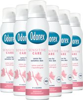 Odorex Sensitive Care Anti-Transpirant Deodorant Spray - 6x 150ml - Voordeelverpakking