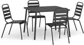 vidaXL Ensemble de jardin 5 pièces en acier de couleur anthracite