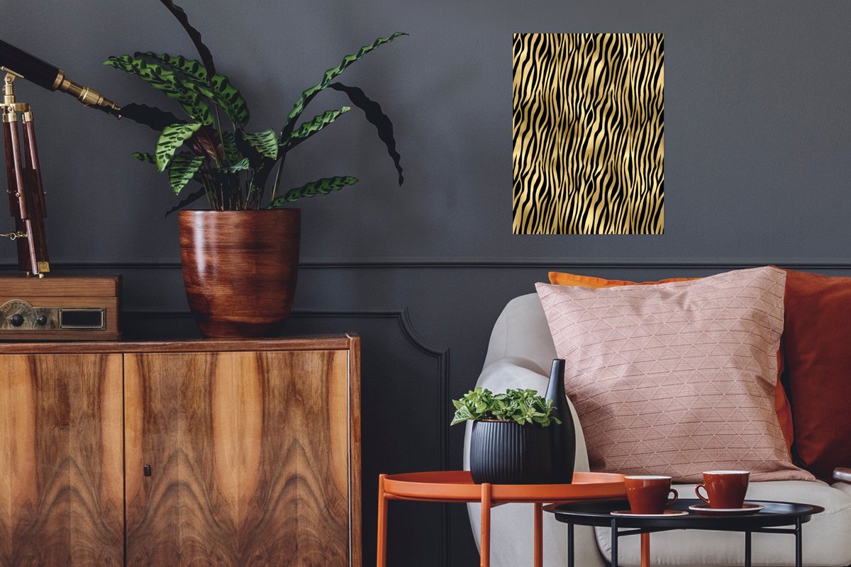 Poster Luxe - Goud - Patroon - 30x40 cm