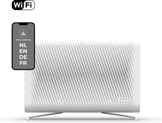 Foto: Aeno ap2s smart luchtreiniger smart app nl 25 db tot 50m cadr 420 m h voorfilter hepa 13 filter koolstoffilter wit