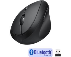 Perixx Perimice-619 Draadloze ergonomische verticale muis - 2,4ghz + Bluetooth - stille muis - 3in1 Multi device - anti slip coating