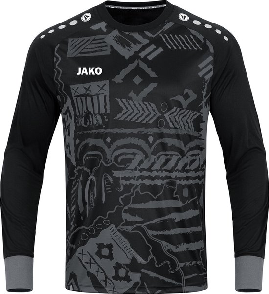 Foto: Jako tropicana keepershirt lange mouw heren zwart antraciet maat xl