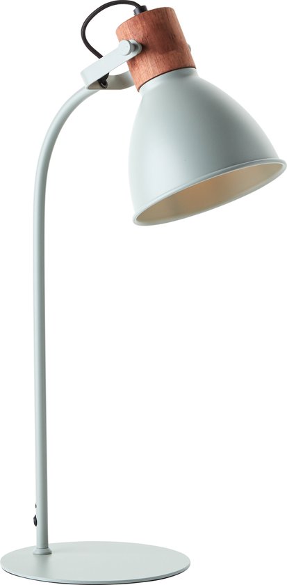 Brilliant Lampe à poser Erena 52cm rouge métal/bois cordon interrupteur 1x A60, E27, 40 W, adapté à une lampe normale (non incluse)
