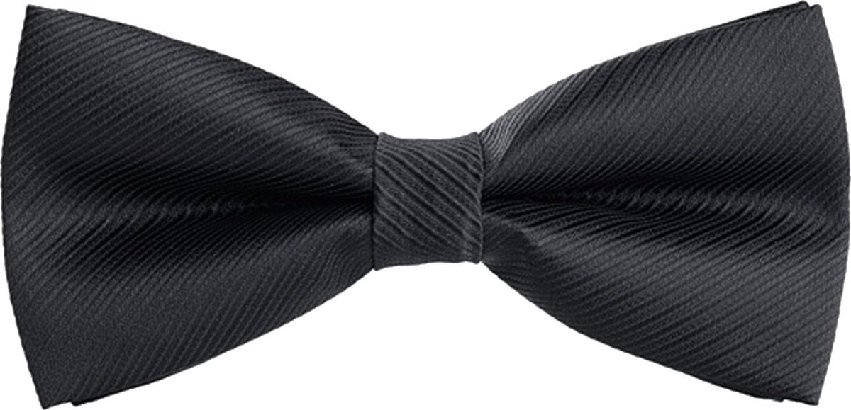 Fako Fashion® - Vlinderstrik - Vlinderdas - Deluxe - 12cm - Zwart Gestreept