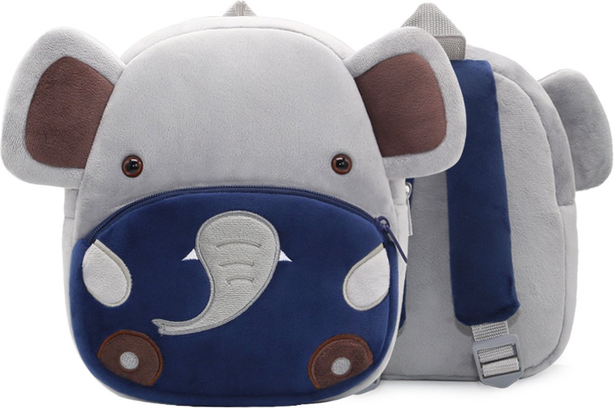 Joya Kids® Olifant backpack - O-zo-leuke olifant - Peuter rugtas – rugzak Schooltas voor Peuters/Kleuters – Jongens en Meisjes | Kinderrugzak | Kinder rugzak | Dieren | Schooltas | Peuterspeelzaal | Opvang | 6 liter | Klein peuter rugzak | Rugtas | S