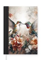 Carnet - Carnet d'écriture - Colibri - Vogels - Fleurs - Nature - Carnet - Format A5 - Bloc-notes