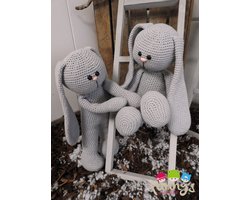 Haakpakket XXL Funny Bunny Basic grijs