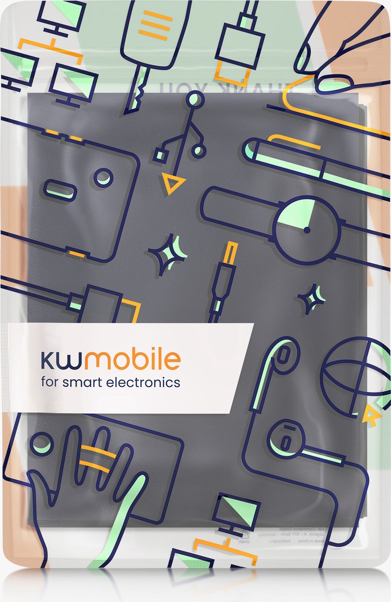 kwmobile tv hoes voor 65 TV cover - Beschermhoes voor televisie - Voor binnen - Tegen vuil en stof - In donkerblauw