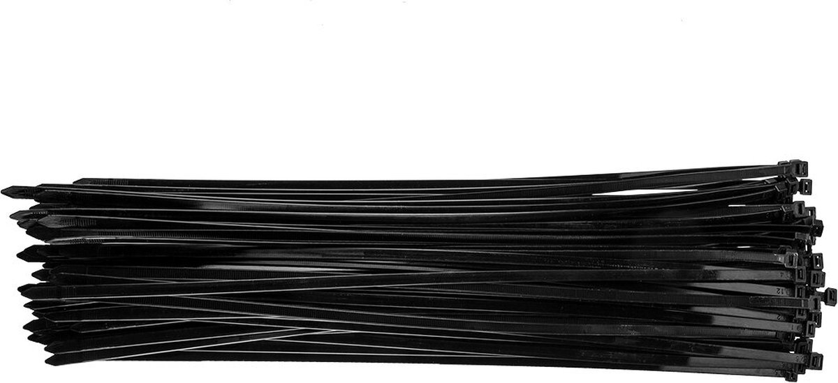 NEO Kabelbinders / Tie-rips 4,8 x 300 mm ZWART, 75 stuks