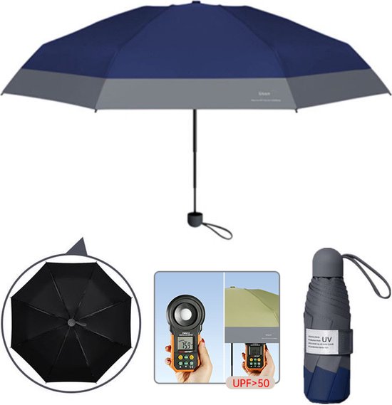 Opvouwbare Paraplu -Windproof- zonnescherm UV-SPF 50+compact en draagbaar-  Extra sterk... | bol.com
