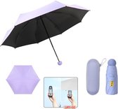 TDR--Opvouwbare Paraplu -Windproof-Zonbescherming Anti-Uv UPF50 + met gratis Reisetui- Paars