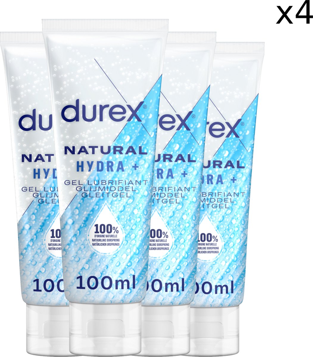 Goedkoopste Durex Glijmiddel Natural - Hydraterend - 100 natuurlijk - 100ml x4