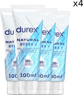 Durex Glijmiddel Natural - Hydraterend - 100% natuurlijk - 100ml x4