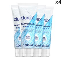 Durex Glijmiddel Natural - Hydraterend - 100% natuurlijk - 100ml x4