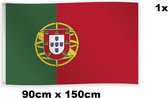 Vlag Portugal 90cm x 150cm - Landen festival thema feest fun verjaardag Portugees