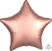Amscan - Folieballon Satin Luxe Rose Copper Ster, 43 cm