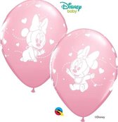 Qualatex - Ballonnen Minnie Mouse Baby Roze 6 stuks