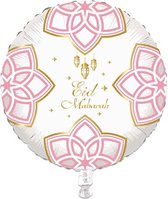 Eid Mubarak - Folieballon roze 60 cm